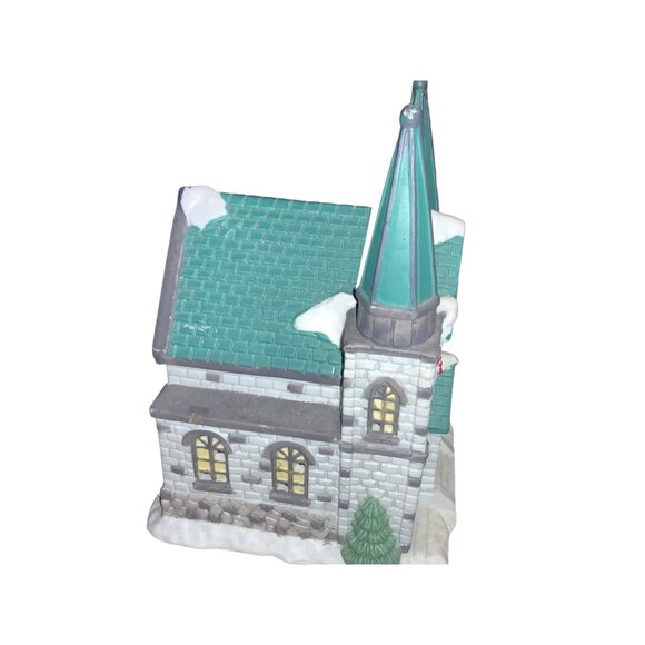 Trim a Home Lighted Village Church Ceramic - Picture 13 of 16